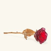 daum eternal rose figurine medium red