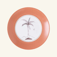marie daage bamboo colonies dessert plate round pink 21cm