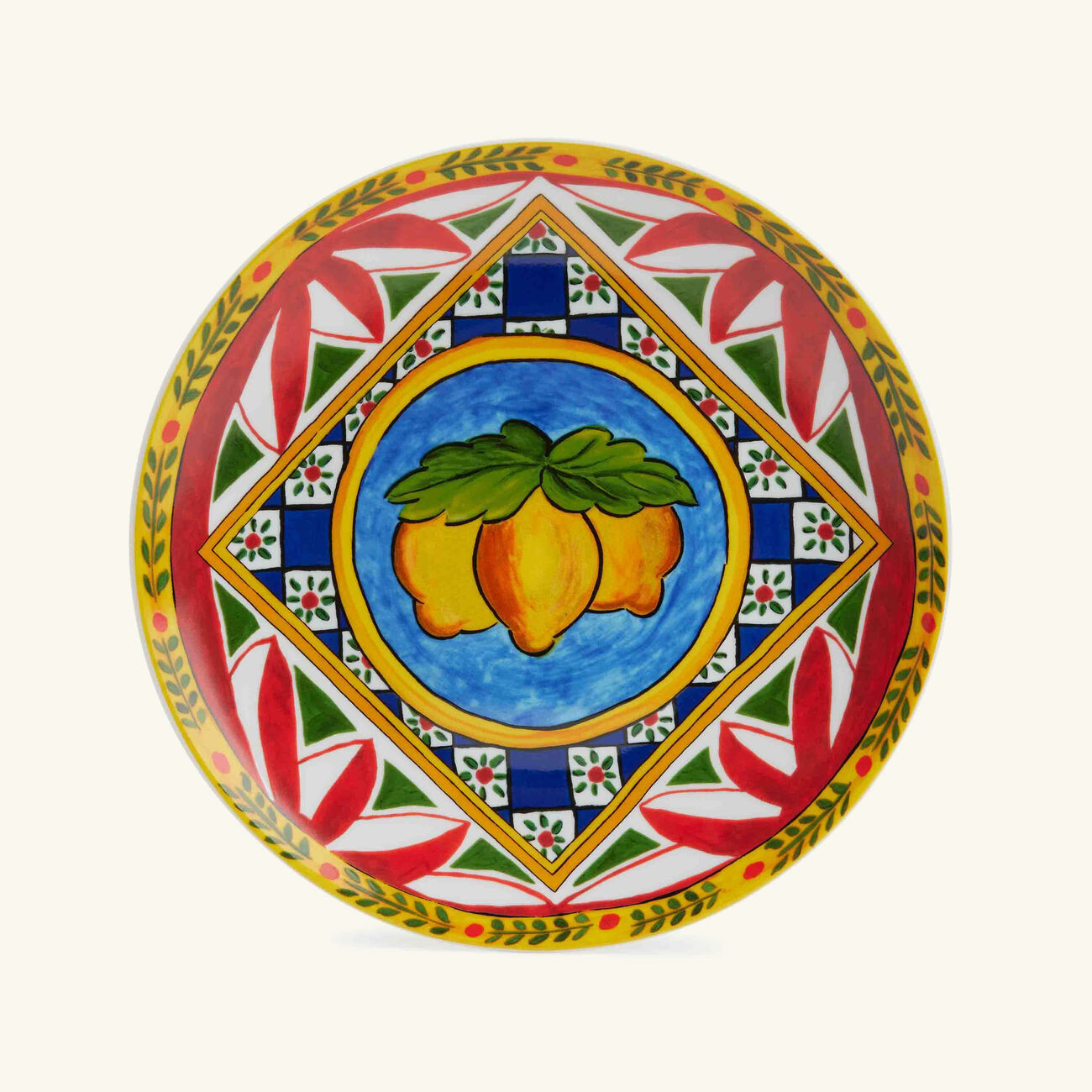 dolce gabbana casa carretto dinner plate round 20cm set of 2