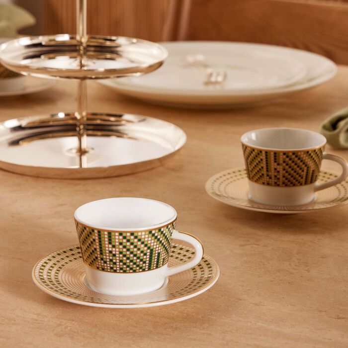 bernardaud augusta espresso cup and saucer set of 4