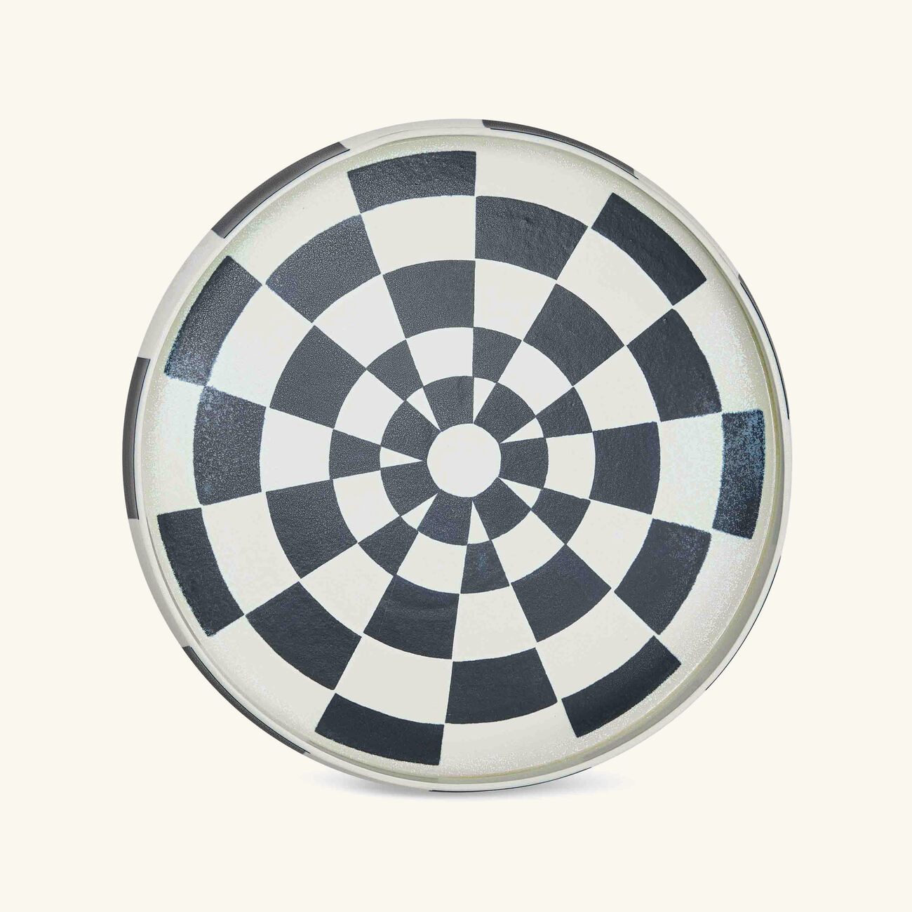 Damier Serving Platter Round White 42cm l objet damier serving platter round white 42cm