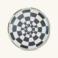 Damier Serving Platter Round White 42cm l objet damier serving platter round white 42cm