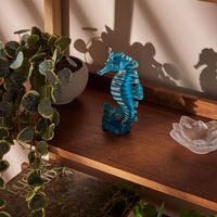 daum maya seahorse figurine mini blue