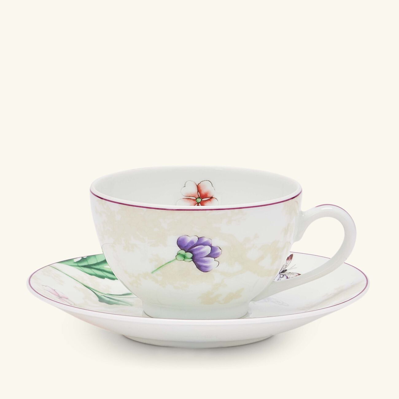 bernardaud canisse tea cup saucer gold