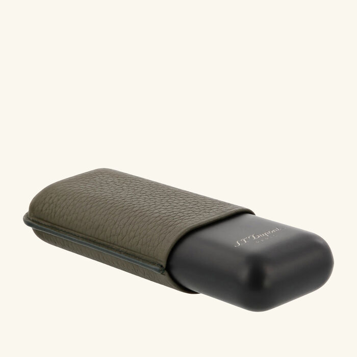 st dupont double cigar case brown