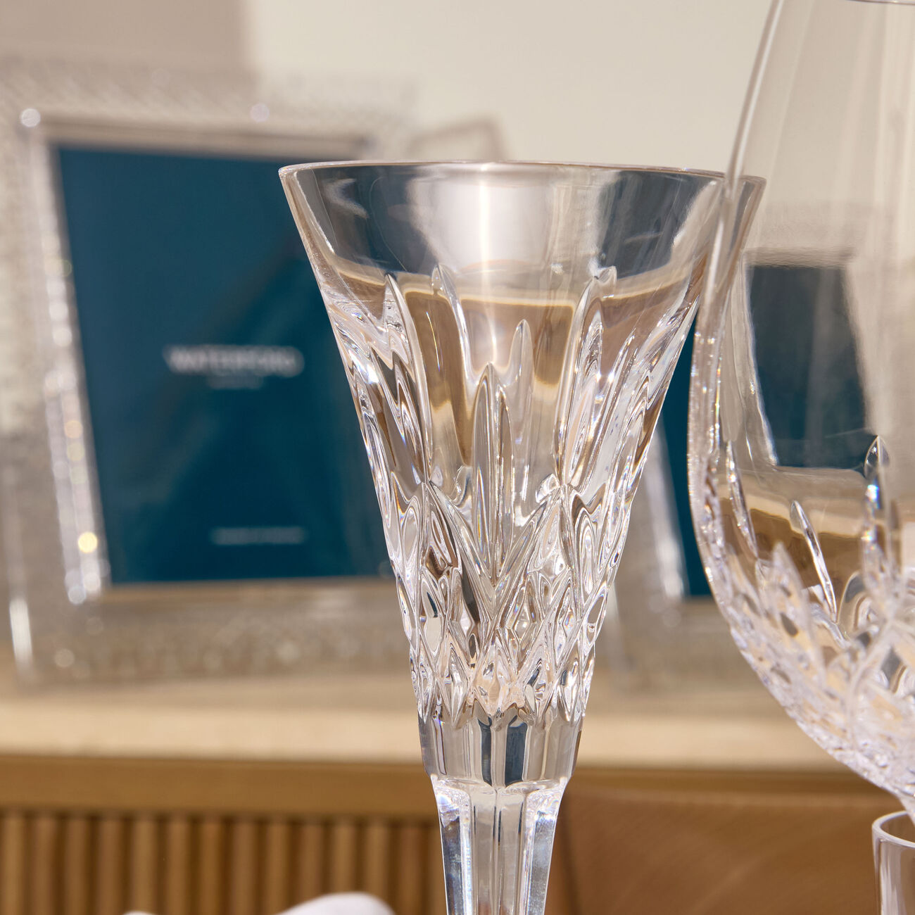 waterford lismore champagne glass clear set of 2