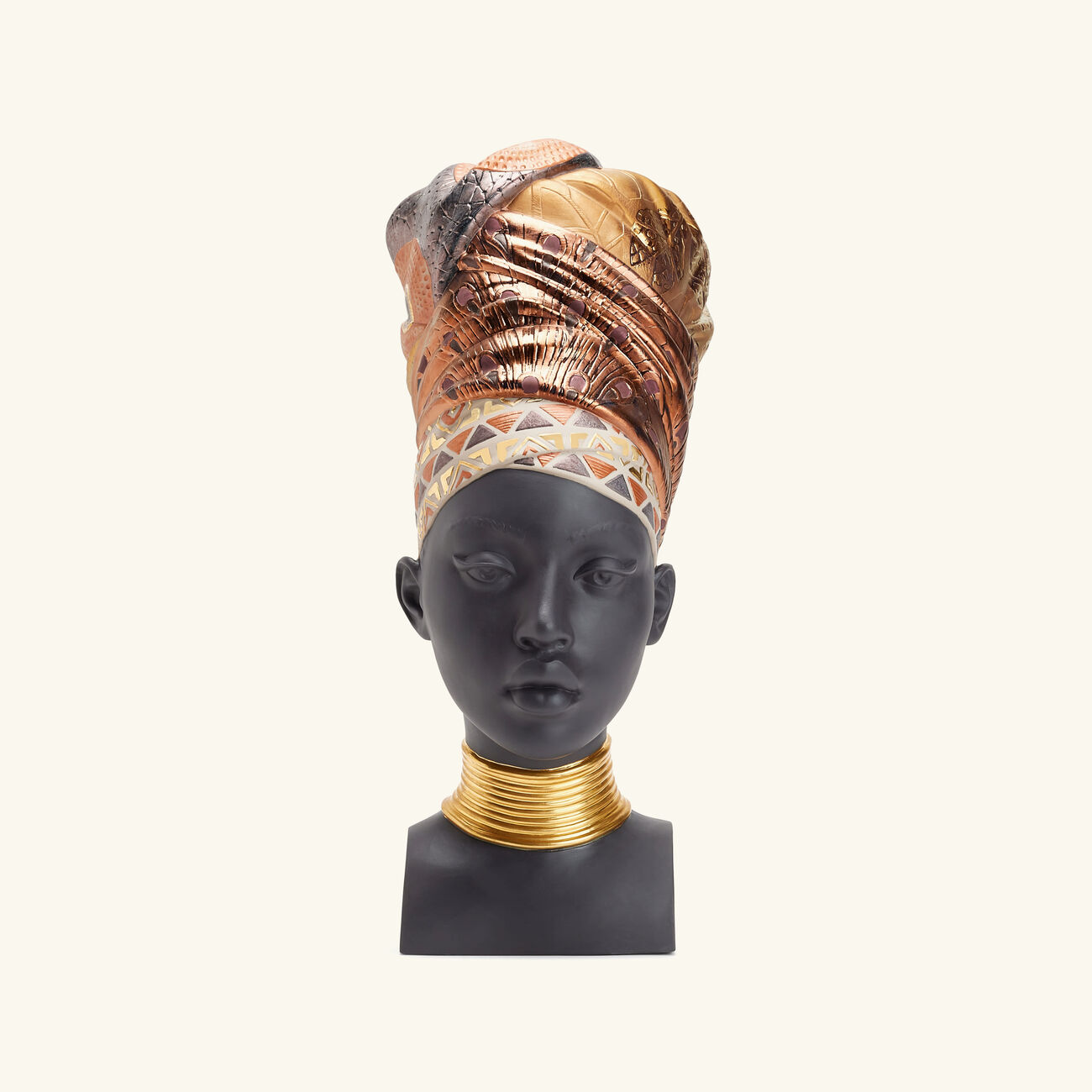 lladro african soul sculpture large black