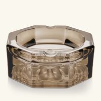 versace crystal medusa haze ashtray octagonal small grey