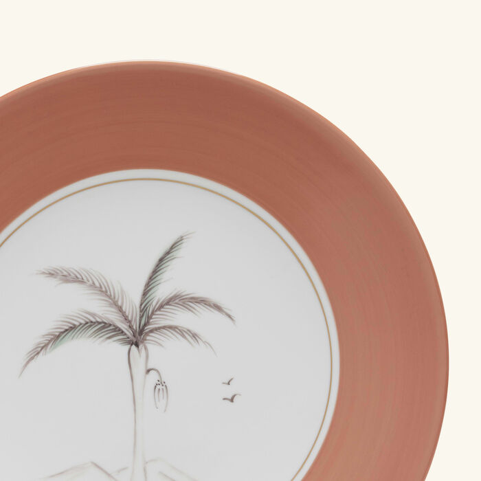 marie daage bamboo colonies charger plate round pink 30cm