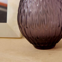 lalique vesper plumes vase small purple