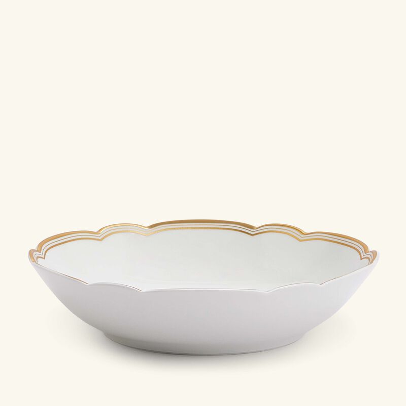 bernardaud pompadour soup plate round gold 19cm
