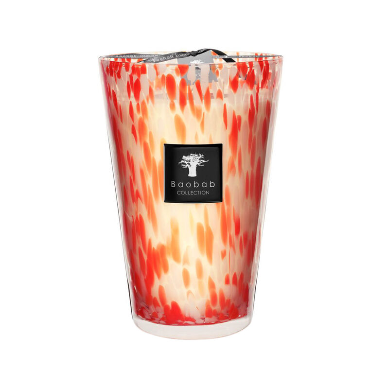 Pearls Coral Maxi Max Candle, large