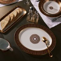 bernardaud eventail serving platter oval white 39cm