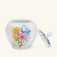 bernardaud bouquet de fleurs sugar bowl yellow