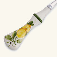 les ottomans lemon ceramic serving spoon white