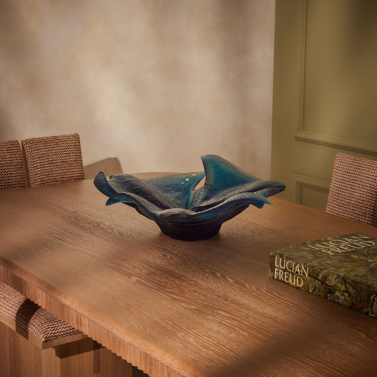 daum maya rays centerpiece blue limited edition