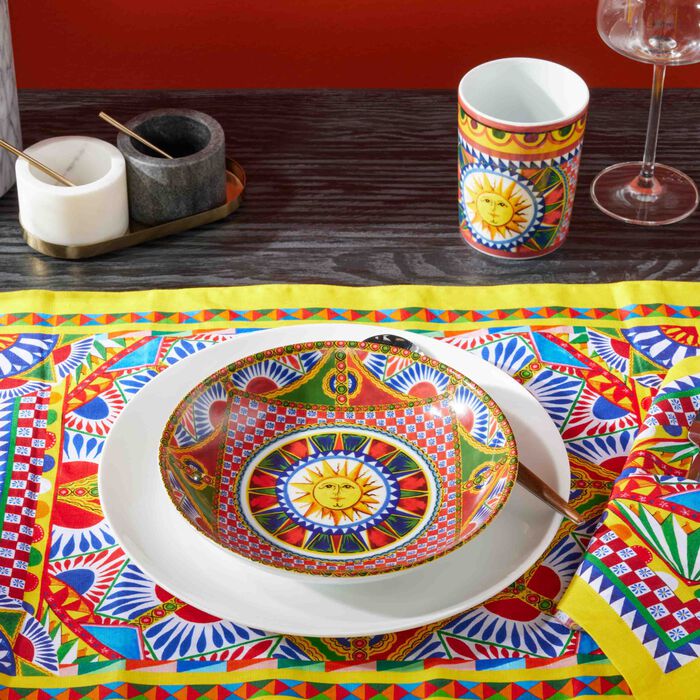 dolce gabbana casa carretto sun soup plate round 20cm set of 2