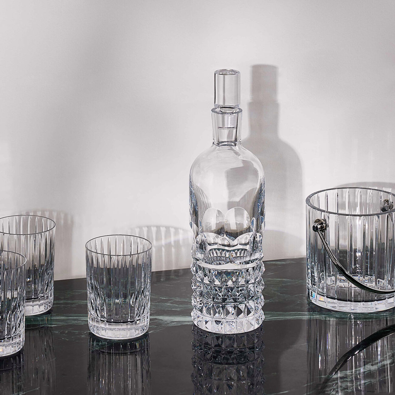 baccarat louxor round decanter clear