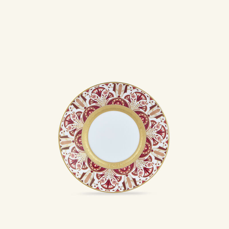 haviland reves du nil pourpre tea cup   saucer red