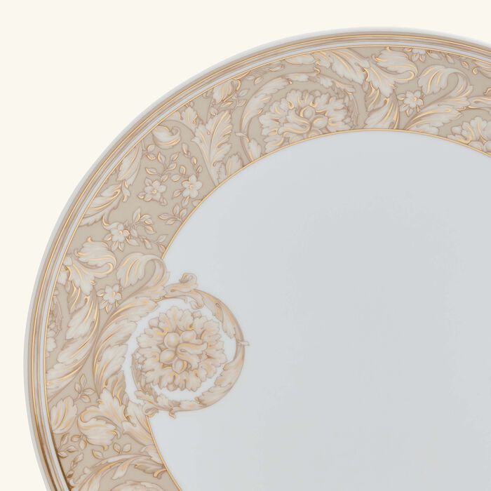 versace barocco beige dinner plate round 28 cm