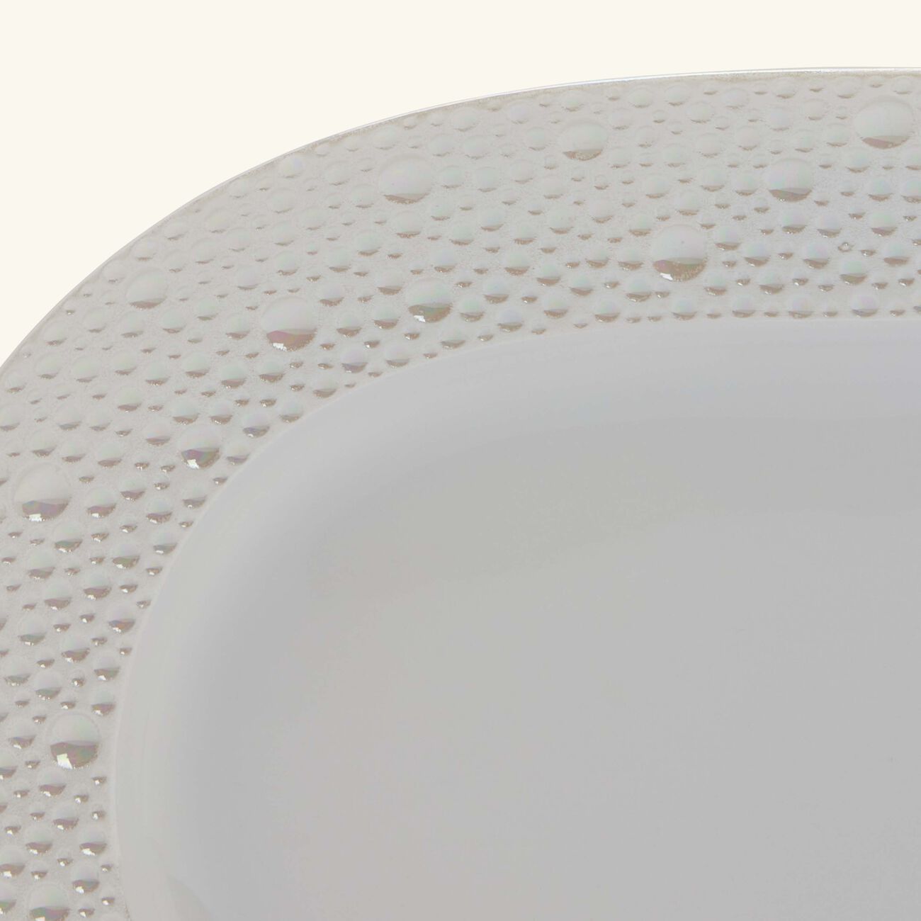 bernardaud ecume serving platter oval white 23cm