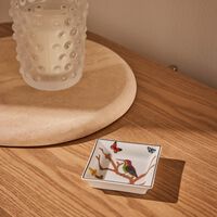 bernardaud aux oiseaux ashtray square small gold