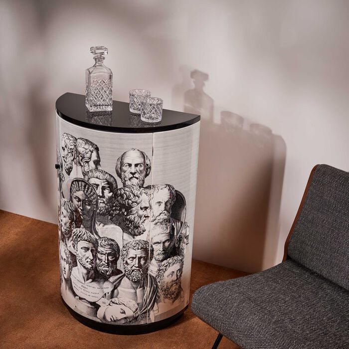 fornasetti teste antiche console grey