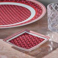 versace la greca trinket tray square red