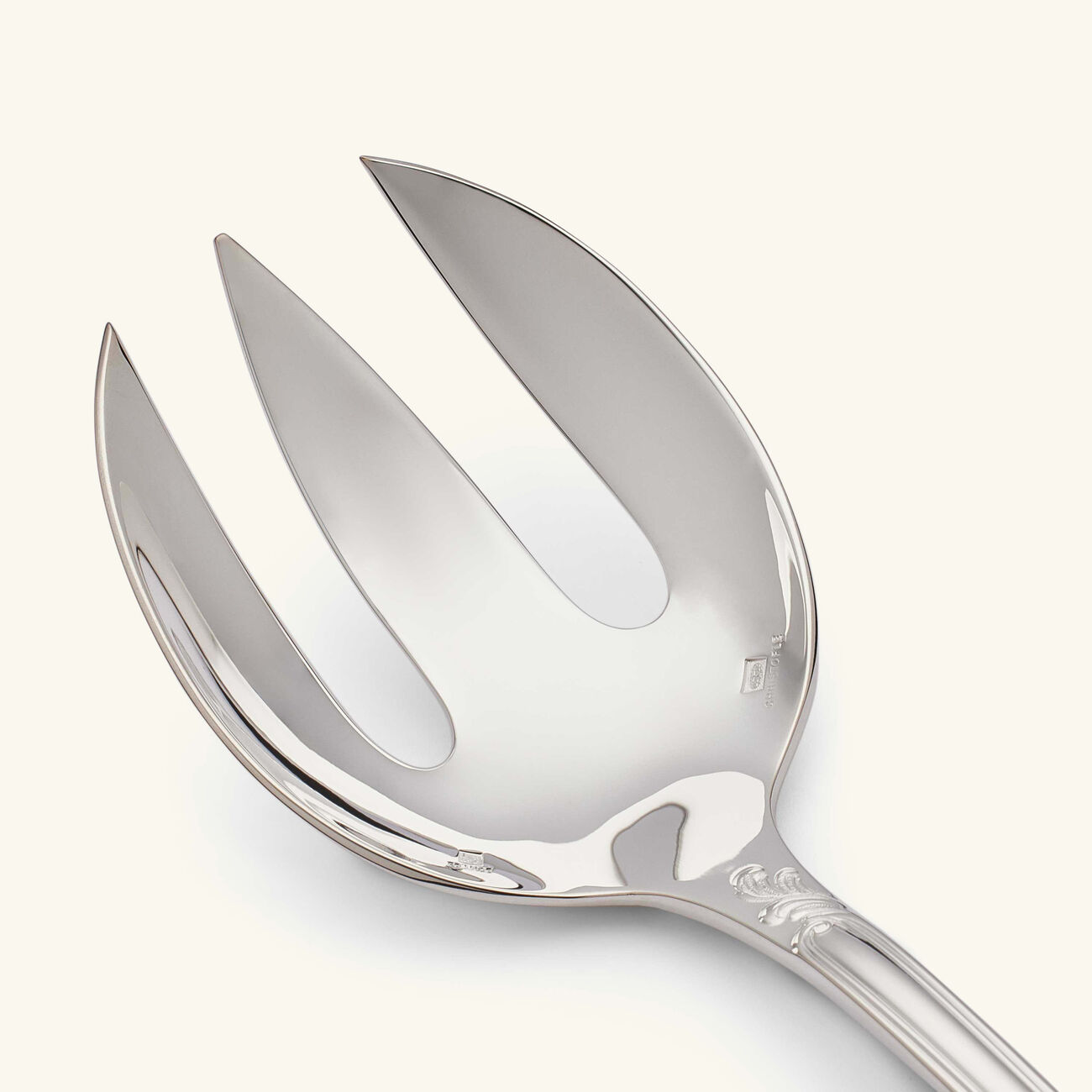 christofle marly salad serving fork silver plated