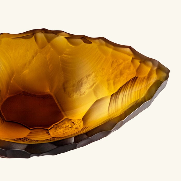 lalique terramineral silex centerpiece small amber