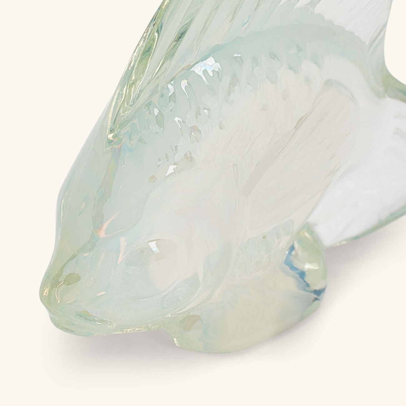 lalique fish figurine small gold