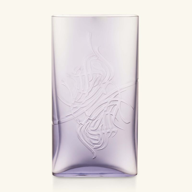 ماريو تشيوني مزهرية شادو بيضاوية طويلة بلون شفاف