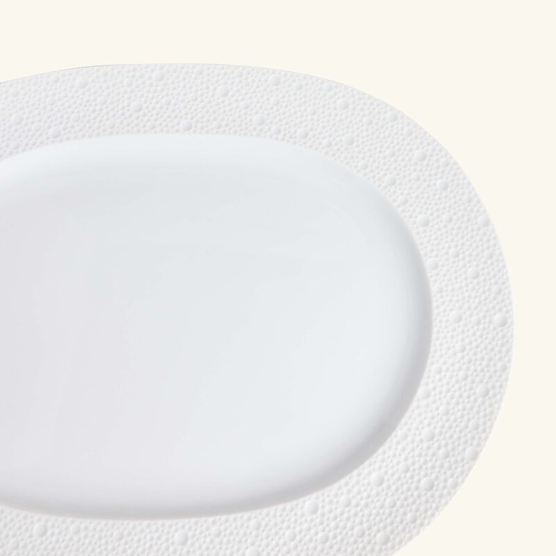 bernardaud ecume serving platter oval white 35cm