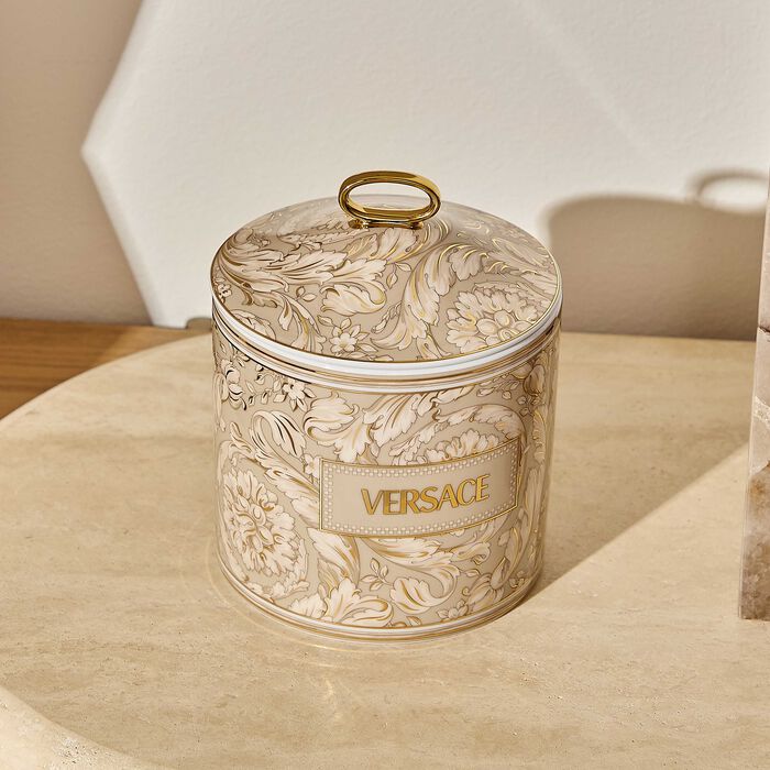 versace barocco storage box beige