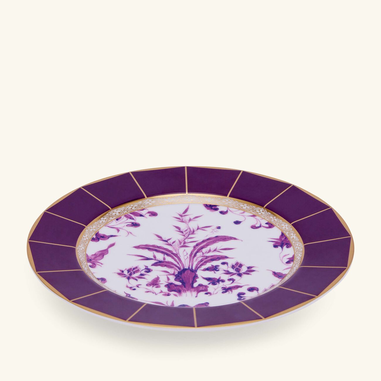 bernardaud prunus bread butter plate round purple 16cm