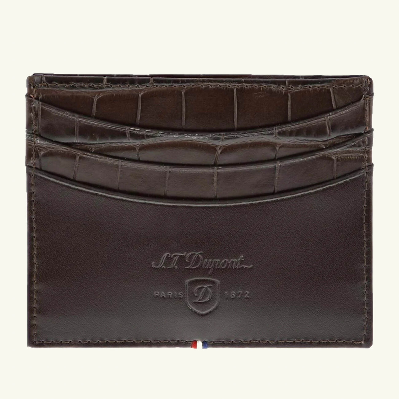 Line D Leather Wallet Brown st dupont line d leather wallet brown