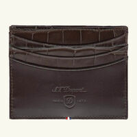 Line D Leather Wallet Brown st dupont line d leather wallet brown