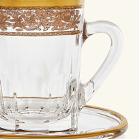 mario cioni c tea cup saucer clear
