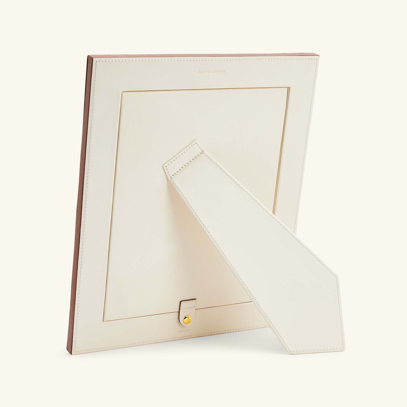 ralph lauren home brennan leather frame white 20x25cm