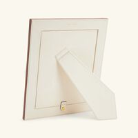 ralph lauren home brennan leather frame white 20x25cm