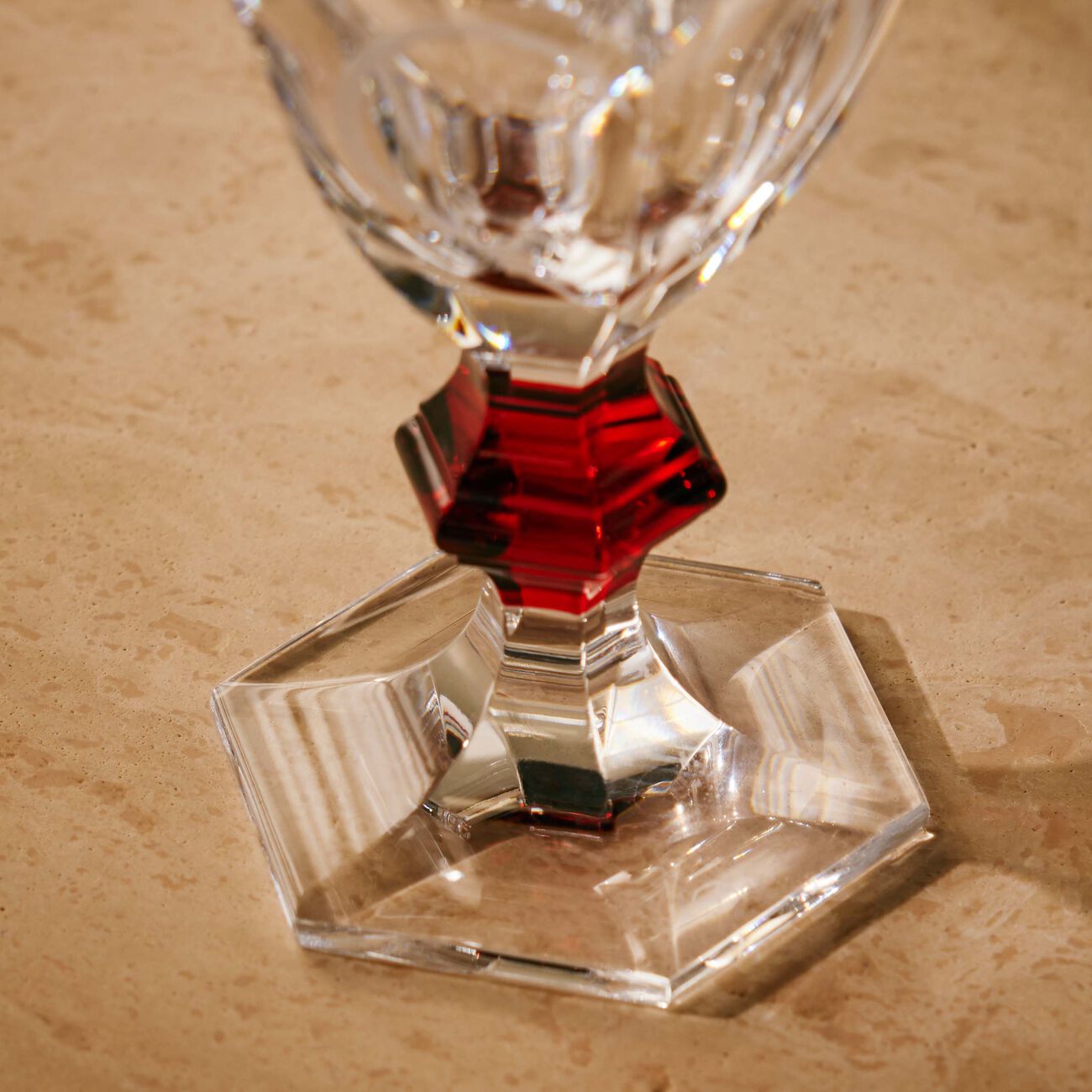 baccarat harcourt 1841 love drinking glass red