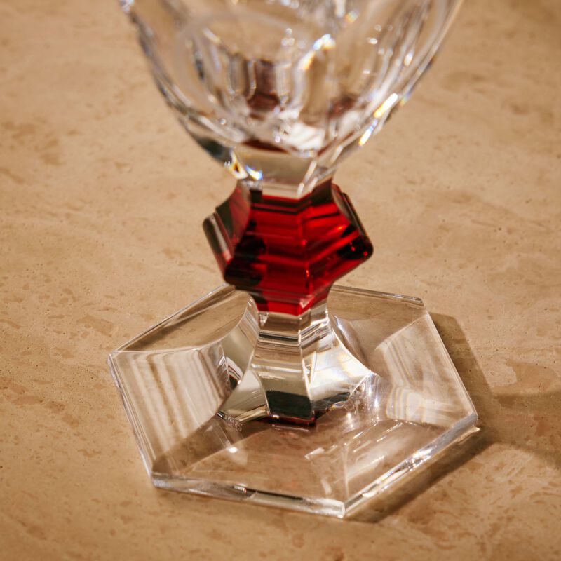 baccarat harcourt 1841 love drinking glass red