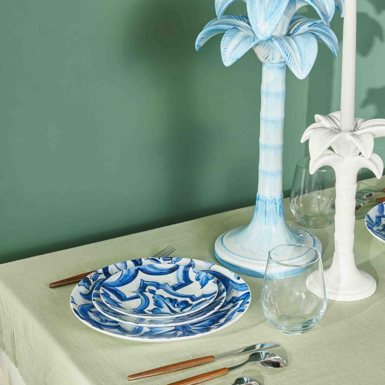 dolce gabbana casa blu mediterraneo stella dinner plate blue round 26cm set of 2