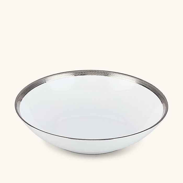 bernardaud maille platine soup plate white 19cm