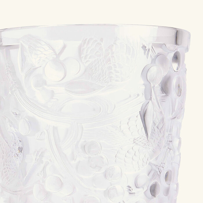 lalique merles et raisins vase medium clear