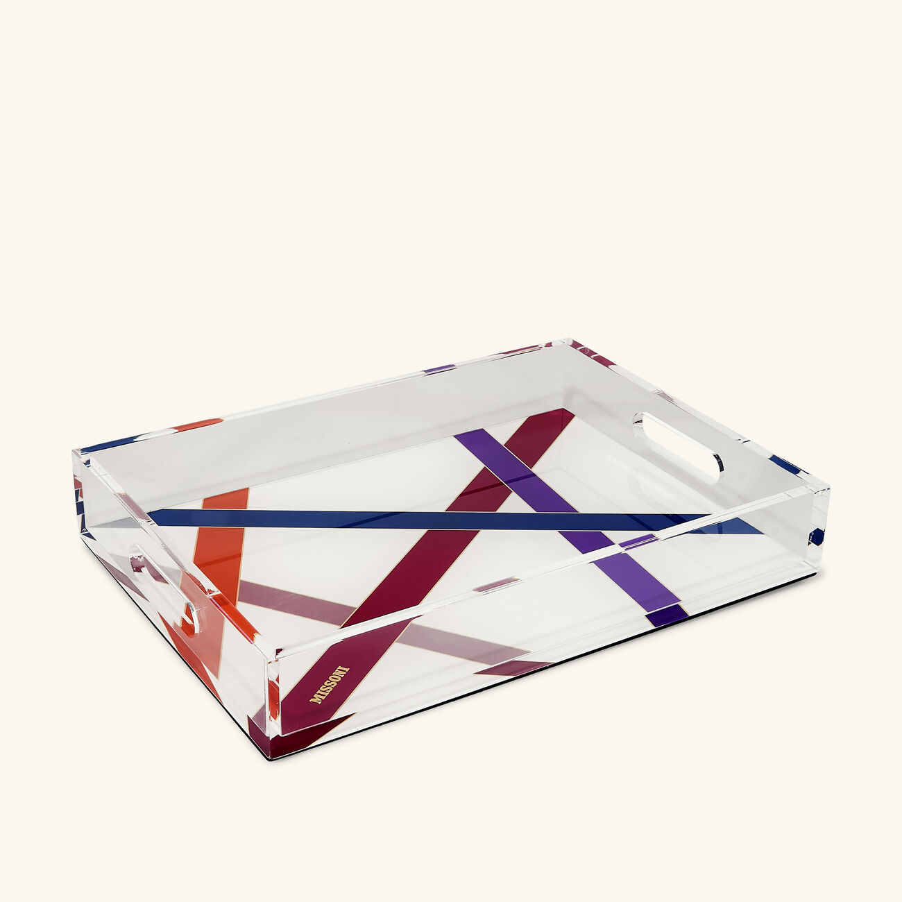 صينية ناستري متوسطة متعددة الألوان ميسوني هوم صينية ناستري متوسطة متعددة الألوان