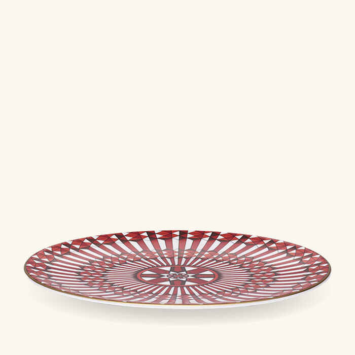 baccarat arcadia bread plate round red 16cm