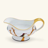 bernardaud aux oiseaux gravy boat gold