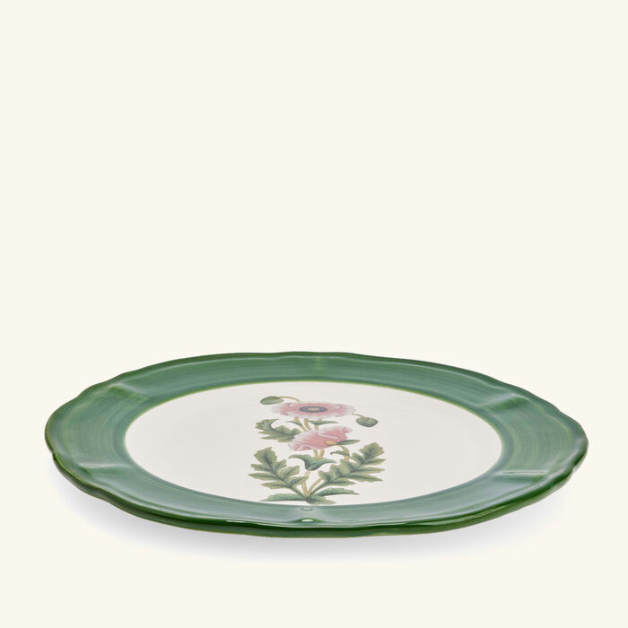 les ottomans sultan garden dinner plate round green