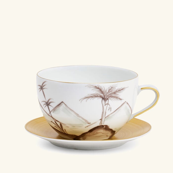 marie daage bamboo colonies coffee cup saucer pink